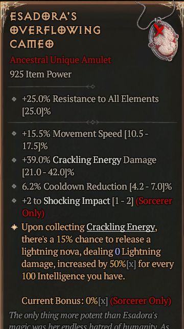 Diablo 4 Season Unique Items Amulet